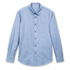 龙牙新品三代暗刃牛津纺长袖速干衬衫纯色蓝色休闲修身外套